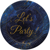 Talerzyki Papierowe Let's Party! Marmur 18cm 8szt.