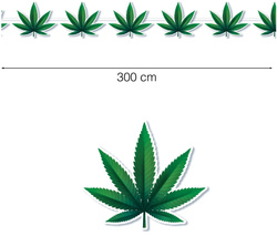 Girlanda Baner MARIHUANA Liście Konopi 300cm