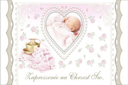 Zaproszenie na chrzest, 1 szt.