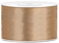 Tasiemka satynowa, j. złoto, 38mm/25m