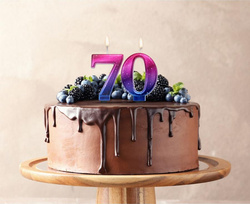 Świeczka na Tort  Cyfra 7 Metalik Nocne Niebo 8cm