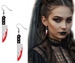 KOLCZYKI Krwawe Zakrwawione NOŻE Halloween 2szt.