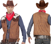 Kamizelka Kowbojska Kowboja Szeryfa Brązowa M/L