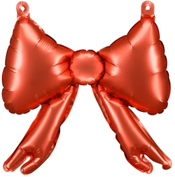 Balony Foliowe CZERWONE KOKARDKI 25,5x25cm 5szt.