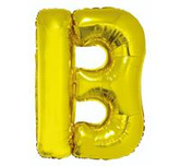 BALON FOLIOWY LITERA „B”, 85cm, ZŁOTA