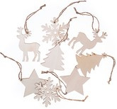 Drewniane Zawieszki Renifer Choinka Śnieżynka 8szt
