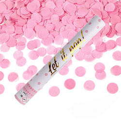 Tuba Konfetti Strzelająca Różowa Ślub Wesele 40cm