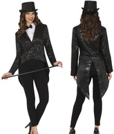 Czarny FRAK z Cekinami Marynarka Damska, M