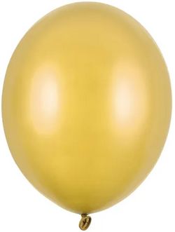 Balony Strong 27cm, Metallic Gold 100szt.