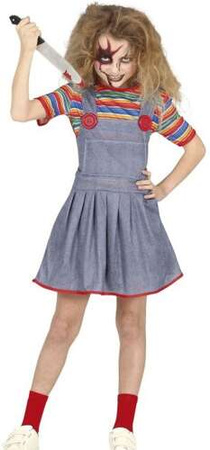 Kostium Strój Sukienka Horror Szmaciana Lalka 5-6l