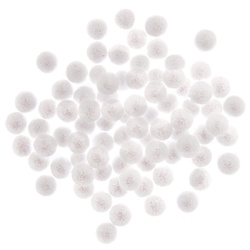 KULKI DEKORACYJNE Białe Opalizujące 1,5cm 80szt.