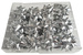 Rozety przyklejane 5 cm, srebrne 24 szt. 1 op.
