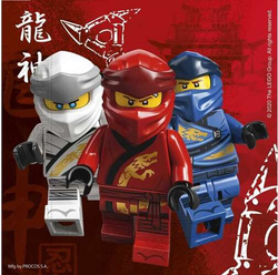 Serwetki Lego Ninjago Urodziny Party 33x33cm 20szt