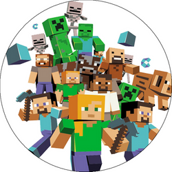 Opłatek tortowy 29 cm, Minecraft 1 szt.