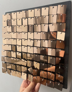 Panel dekoracyjny szampański, czarne tło, 30x30 cm