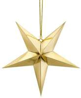 Gwiazda papierowa, 30cm, złoty, 1 szt.