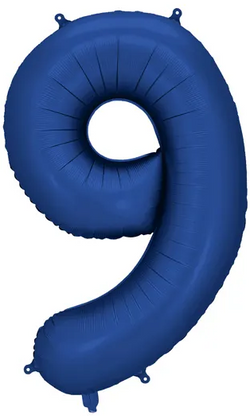 Balon foliowy Cyfra "9" Satyna GRANAT, 86cm, 1szt
