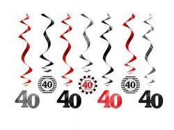 Świderki 40 urodziny, 60 cm, 7 szt., 1 op.