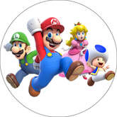 Opłatek tortowy 29 cm, Super Mario 1 szt.