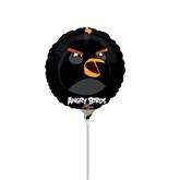 Balon foliowy Angry Birds Black 23 cm, 1 szt.