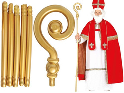 Złota LASKA Pastorał Składany MIKOŁAJA 184cm