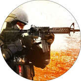 Opłatek tortowy 14 cm Wojsko 1 szt.