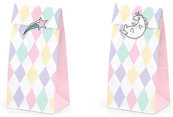 Torebki Papierowe Podziękowania Jednorożec 6szt.