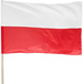 FLAGA POLSKI na Kiju Drzewcu 110x68cm