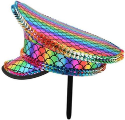 Czapka Euphoria Kolorowa Tęczowa z Ćwiekami