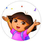 Opłatek tortowy 14 cm, Dora i Przyjaciele 1 szt.