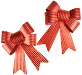 Zestaw kokard dekoracyjnych prążki czerwone 2szt.