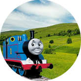 Opłatek tortowy 14 cm, Tomek i Przyjaciele 1 szt.