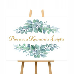 Plakat na komunie bluszcz 60cm x 42 cm 1 szt.