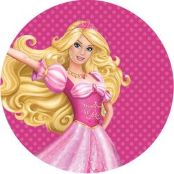 Opłatek tortowy 14 cm, Barbie 1 szt.