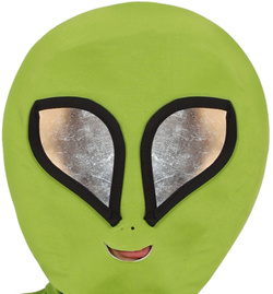 Kostium Strój Zielony KOSMITA Obcy Ufo Alien 5-6 l