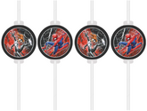 Rurki Słomki z Medalionem SPIDERMAN Marvel 4szt.