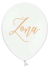Balony Żona, Pastel Pure White, 30 cm, 1 szt.