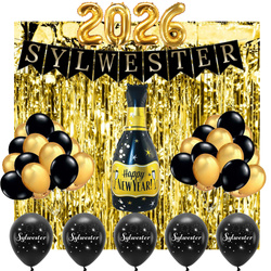 Zestaw Sylwestrowy, 03-2, kurtyna baner szampan