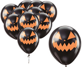 BALONY Lateks Czarne Straszna DYNIA Halloween 10sz