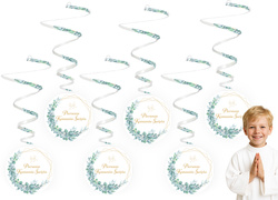 Świderki dekoracyjne Komunia HEKSAGON 6szt.