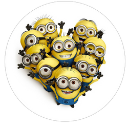 Opłatek tortowy 29 cm, Minionki 1 szt.