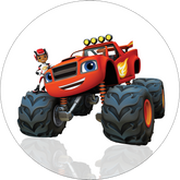 Opłatek tortowy 14 cm, Blaze i Megamaszyny 1 szt.