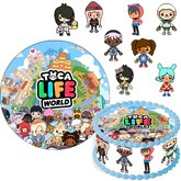 Zestaw Tortowy, Opłatek 20cm, Figurki, Toca Boca