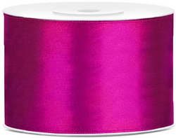 Tasiemka satynowa, fuksja, 50mm/25m