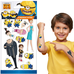 Tatuaże Zmywalne MINIONKI Bajka 12szt.
