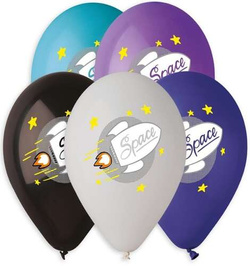 Balony Premium Hel Space (rakieta),13 cali/ 5 szt.