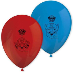 Balony z nadrukiem Psi Patrol, 11 cali, 8 szt.