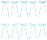 Dekoracja na Tort Topper NIEBIESKIE KOKARDKI 10szt