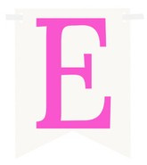 Flagietka, Litera E, Różowa, 1 szt.