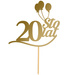 Topper na Tort 20 STO LAT Urodziny ZŁOTY